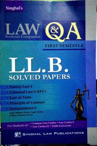 Law Students Companion Q And A Llb Solved Papers (First Semester)