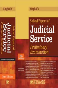Singhal Law Publications Solved Papers Of Judicial Service Preliminary Examination Book [Paperback] Singhal'S