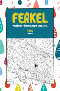 Malbücher für Erwachsene Easy Level - Grosse A4 - Tiere - Ferkel