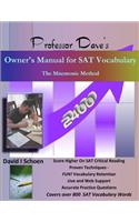 Professor Dave's Owner's Manual for SAT Vocabulary