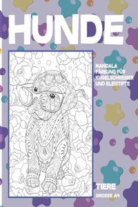 Mandala Färbung für Kugelschreiber und Bleistifte - Grosse A4 - Tiere - Hunde
