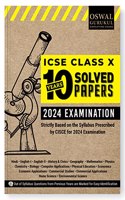 Oswal - Gurukul 10 Years Solved Papers for Icse 10 Exam 2024: Comprehensive Handbook of 17 Subjects - Yearwise Board Solutions, Revised Syllabus