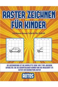 Zeichnen lernen Schritt für Schritt (Raster zeichnen für Kinder - Autos)