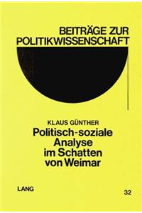 Politisch-Soziale Analyse Im Schatten Von Weimar