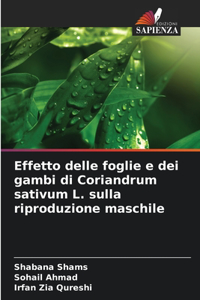 Effetto delle foglie e dei gambi di Coriandrum sativum L. sulla riproduzione maschile