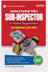 Arihant Study Guide for Jammu & Kashmir Police Sub-Inspector Recruitment Exam 2025 | As per the latest Syllabus issued on 26.12.2024