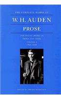 The Complete Works of W. H. Auden: Prose, Volume I