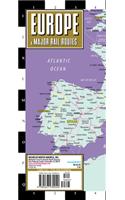 Streetwise Europe & Major Rail Routes Laminated Map