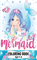 Mermaid Coloring Book Ages 4-8