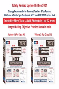 UBD1960 Errorless Chemistry for NEET as per NTA (Paperback+Free Smart E-book) Revised According to NEET 2024 Syllabus (2 volumes) by UBD1960 (Original Errorless Self Scorer USS Book with Trademark Certificate)