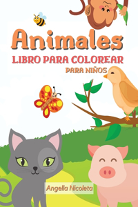 Animales Libro para colorear para niños: De 4 a 8 años - Libro para colorear para niños y niñas