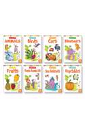 Little Artist Copy Colouring Boxset : Pack of 8 Books (Birds, Sea Animals, Fruits, Vegetables, Dinosaurs, Cars and People Around Us)