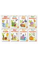 Little Artist Copy Colouring Boxset : Pack of 8 Books (Birds, Sea Animals, Fruits, Vegetables, Dinosaurs, Cars and People Around Us)