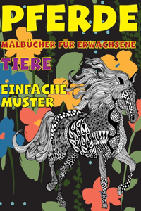 Malbücher für Erwachsene - Einfache Muster - Tiere - Pferde