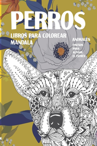 Libros para colorear Mandala - Diseños para aliviar el estrés - Animales - Perros