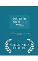 Design of Sheet Pile Walls - Scholar's Choice Edition