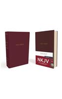 NKJV, Gift and Award Bible, Leather-Look, Burgundy, Red Letter, Comfort Print