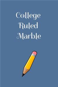 College Ruled Marble Notebooks for School
