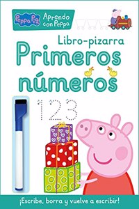 Peppa Pig. Primeros aprendizajes - Aprendo con Peppa Pig. Primeros numeros (Libro-pizarra): Â¡Escribe, borra y vuelve a escribir!