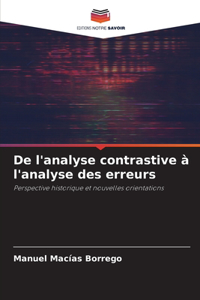De l'analyse contrastive à l'analyse des erreurs