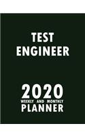 Test Engineer 2020 Weekly and Monthly Planner