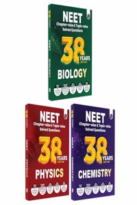 Physics Wallah PW 38 Years NEET Previous Year Solved Question Papers Physics, Chemistry and Biology Combo Set of 3 Books (2025 - 1988)
