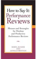 How to Say It Performance Reviews