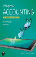Mylab Accounting with Pearson Etext -- Access Card -- For Horngren's Accounting, the Managerial Chapters