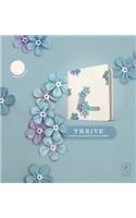 NLT Thrive Creative Journaling Devotional Bible (Hardcover, Blue Flowers)