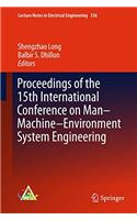 Proceedings of the 15th International Conference on Man-Machine-Environment System Engineering