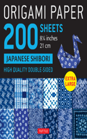 Origami Paper 200 Sheets Japanese Shibori 8 1/4 (21 CM)