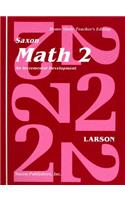 Saxon Math 2 an Incremental Development Home Study