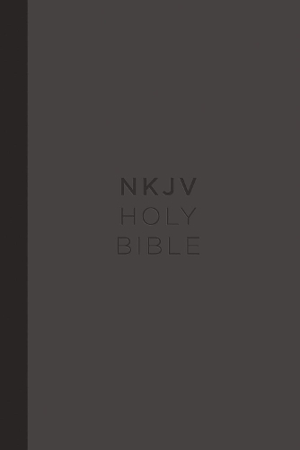 NKJV, Compact Single-Column Reference Bible, Hardcover, Gray, Comfort Print