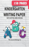Kindergarten Writing Paper with Dotted Lines for Kids