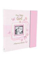 Christian Art Gifts Girl Baby Book of Memories Pink Keepsake Photo Album Our Baby Girl Memory Book Baby Book with Bible Verses, the First Year