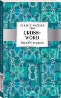 Classic Puzzles Crossword Teal Wallpaper (Dark Green)