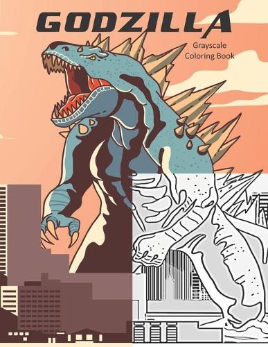 Godzilla Grayscale Coloring Book
