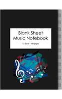 Blank Sheet Music Notebook