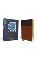 NIV Study Bible, Fully Revised Edition (Study Deeply. Believe Wholeheartedly.), Large Print, Leathersoft, Brown, Red Letter, Comfort Print
