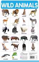 Wild Animals - My First Early Learning Wall Chart: For Preschool, Kindergarten, Nursery And Homeschooling (19 Inches X 29 Inches)