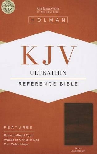 KJV Ultrathin Reference Bible, Brown LeatherTouch