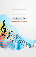 Blank sheet music notebook