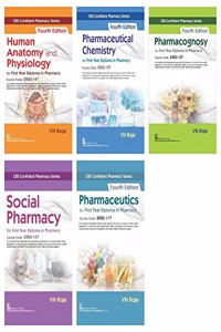 Set Of VN Raje Books 1st Year D.Pharma, Pharmaceutical Chemistry + Human Anatomy And Physiology + Pharmacognosy + Pharmaceutics + Social Pharmacy (Set Of Five Books) (Paperback, V.N Raje)