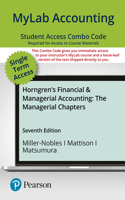 Mylab Accounting with Pearson Etext -- Combo Access Card -- For Horngren's Financial & Managerial Accounting, the Managerial Chapters