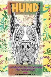Malbücher für Erwachsene für Jugendliche - Stressabbau Designs Tiere - Tiere - Hund