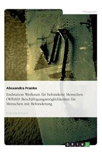 Endstation Werkstatt für behinderte Menschen (WfbM)? Beschäftigungsmöglichkeiten für Menschen mit Behinderung: (German)