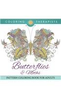 Butterflies & Moths Pattern Coloring Book For Adults
