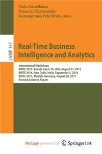 Real-Time Business Intelligence and Analytics