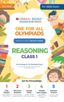 Oswaal One For All Olympiad Previous Years' Solved Papers, Class-1 Reasoning Book (For 2023 Exam)