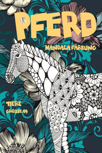 Mandala Färbung - Grosse A4 - Tiere - Pferd